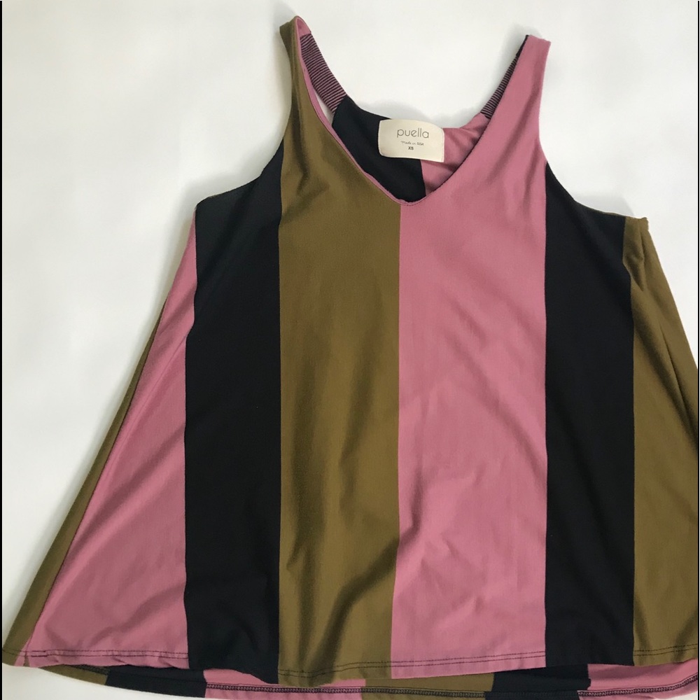 Anthropologie Puella vertical stripe tank